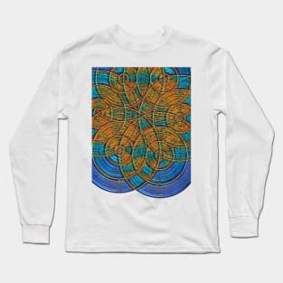 Flower Of Life Rust Long Sleeve T-Shirt